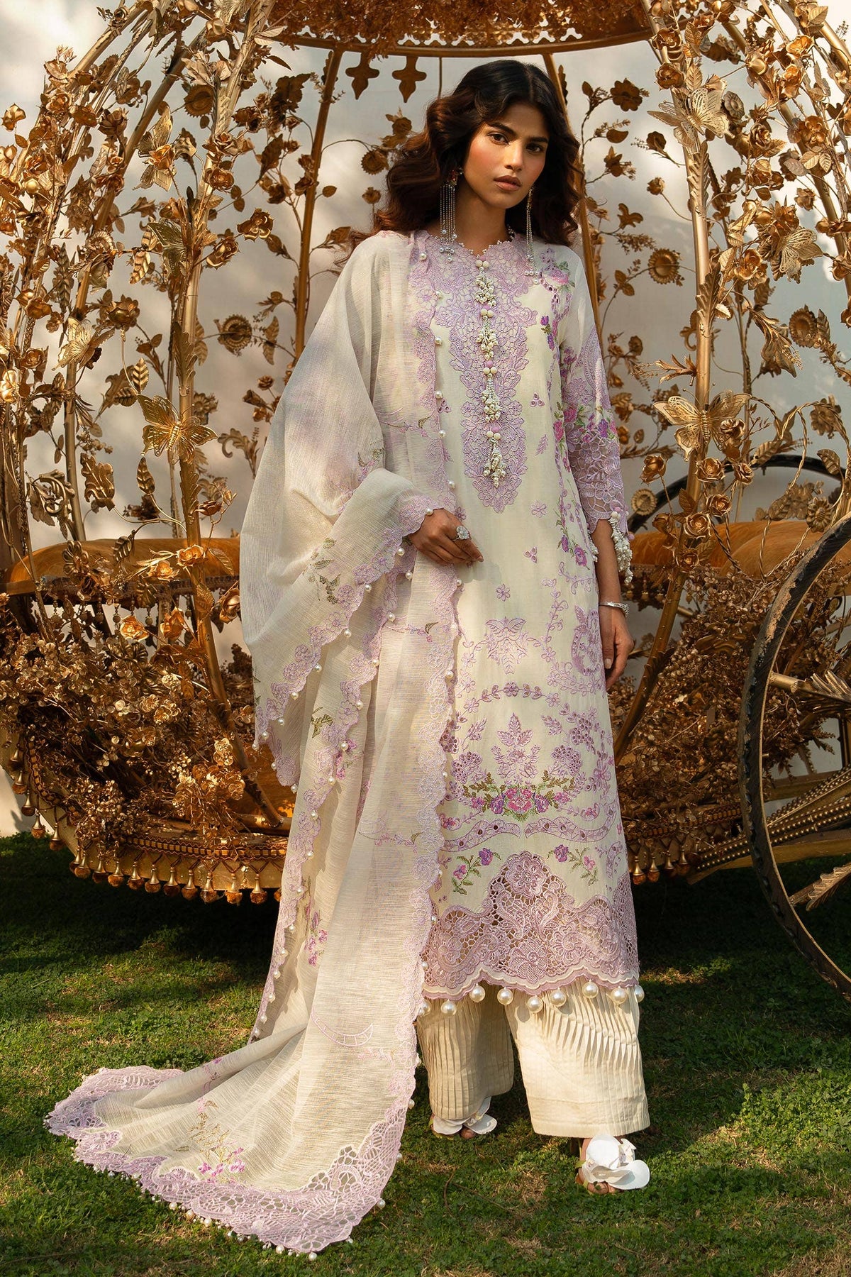 Sana Safinaz | Luxury Collection 24 | L241-004B-3CV -  Sana Safinaz Luxury - Original Designer Dress - House of Maryam