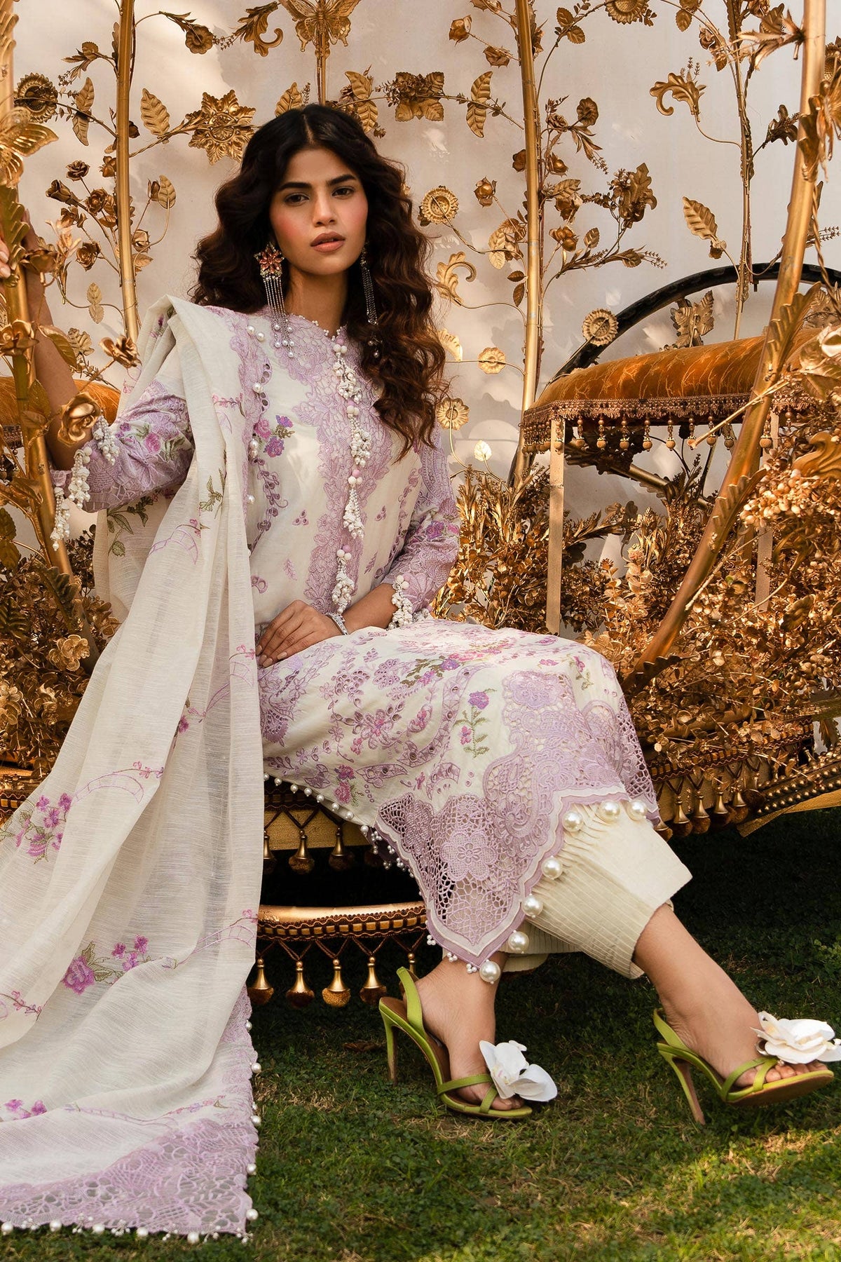 Sana Safinaz | Luxury Collection 24 | L241-004B-3CV -  Sana Safinaz Luxury - Original Designer Dress - House of Maryam