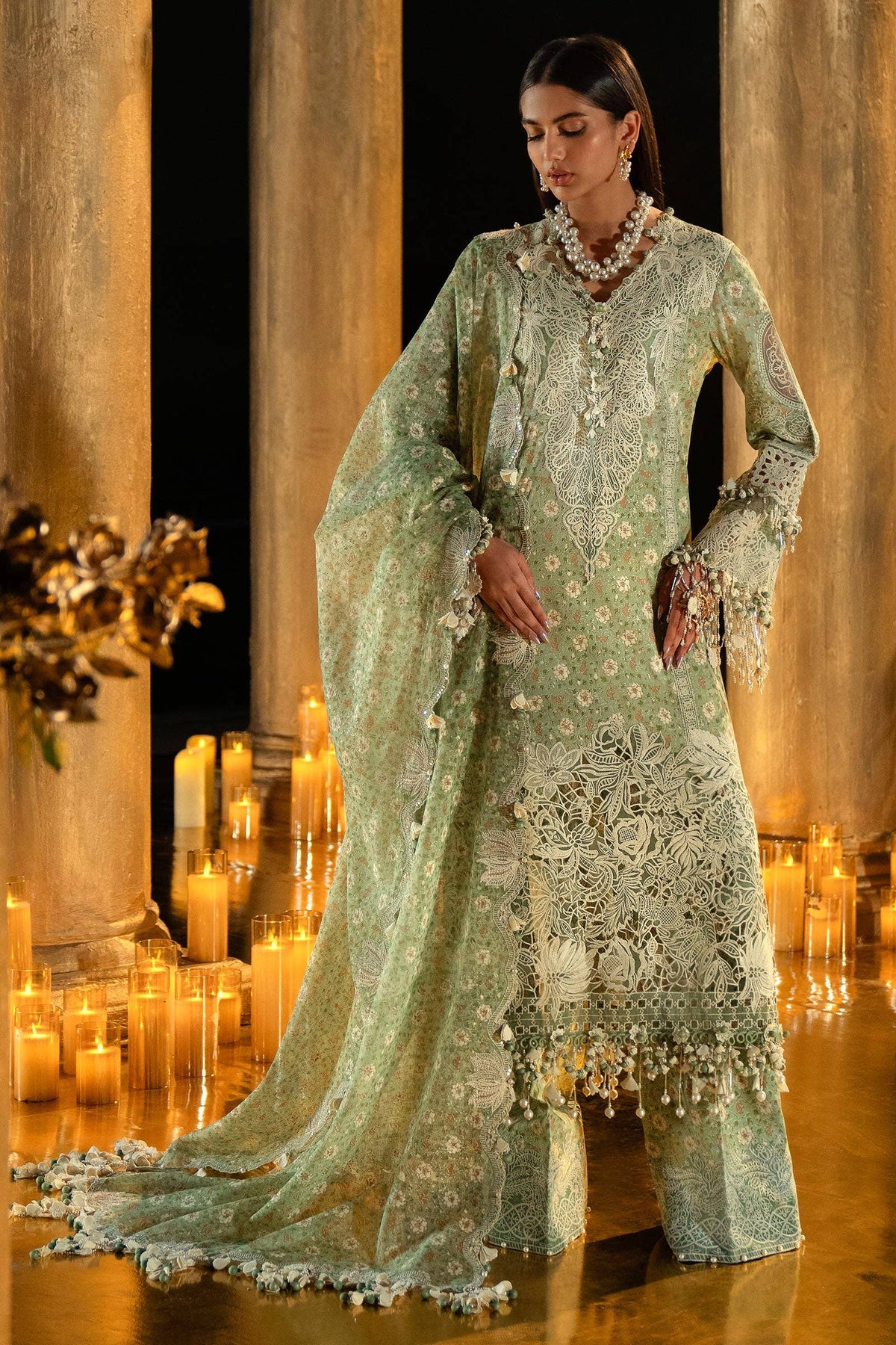 Sana Safinaz | Luxury Collection 24 | L241-005B-3CU -  Sana Safinaz Luxury - Original Designer Dress - House of Maryam