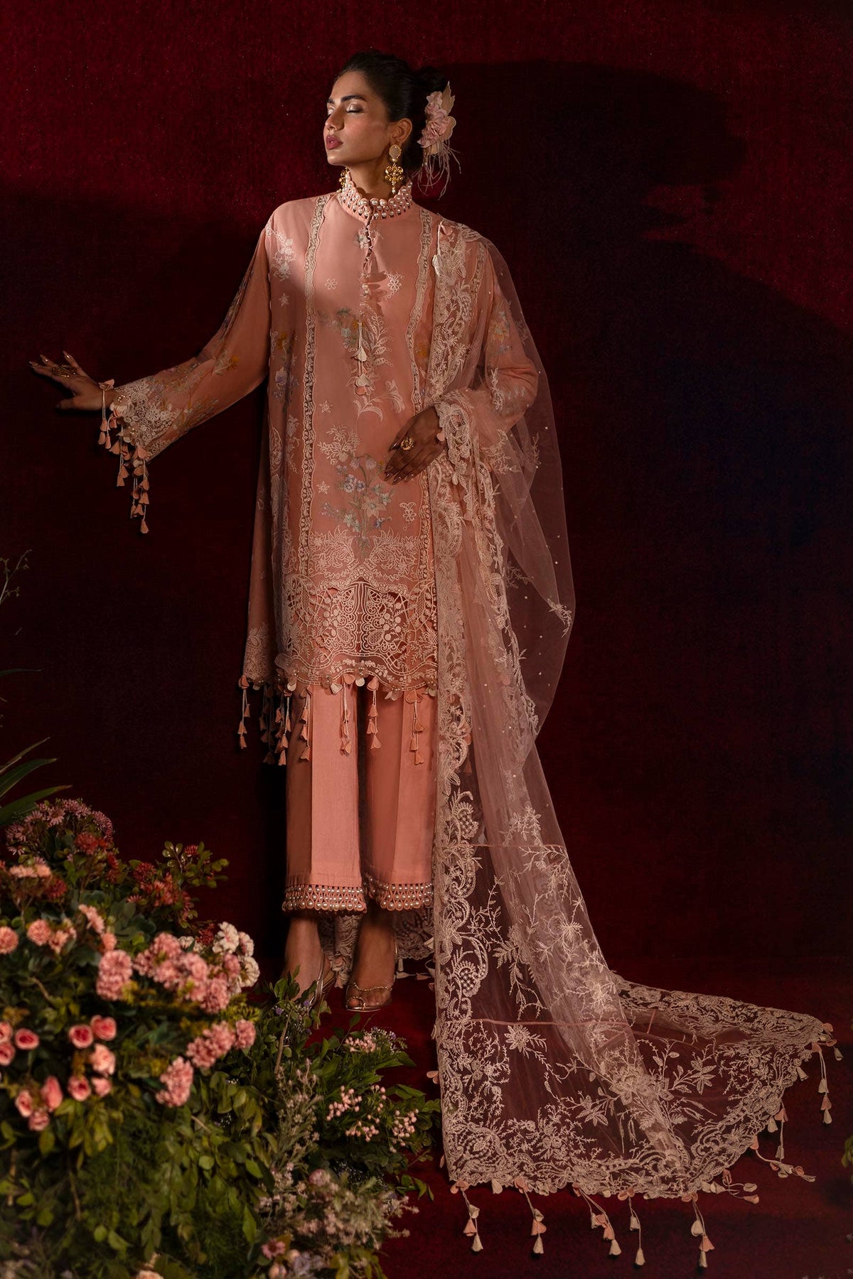 Sana Safinaz | Luxury Collection 24 | L241-007A-3CT -  Sana Safinaz Luxury - Original Designer Dress - House of Maryam