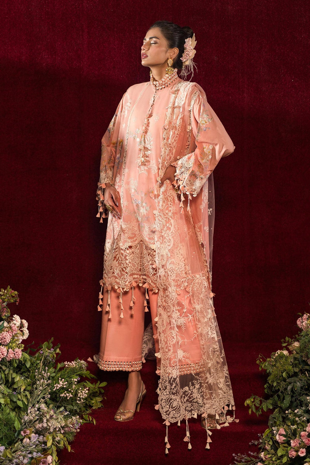 Sana Safinaz | Luxury Collection 24 | L241-007A-3CT -  Sana Safinaz Luxury - Original Designer Dress - House of Maryam