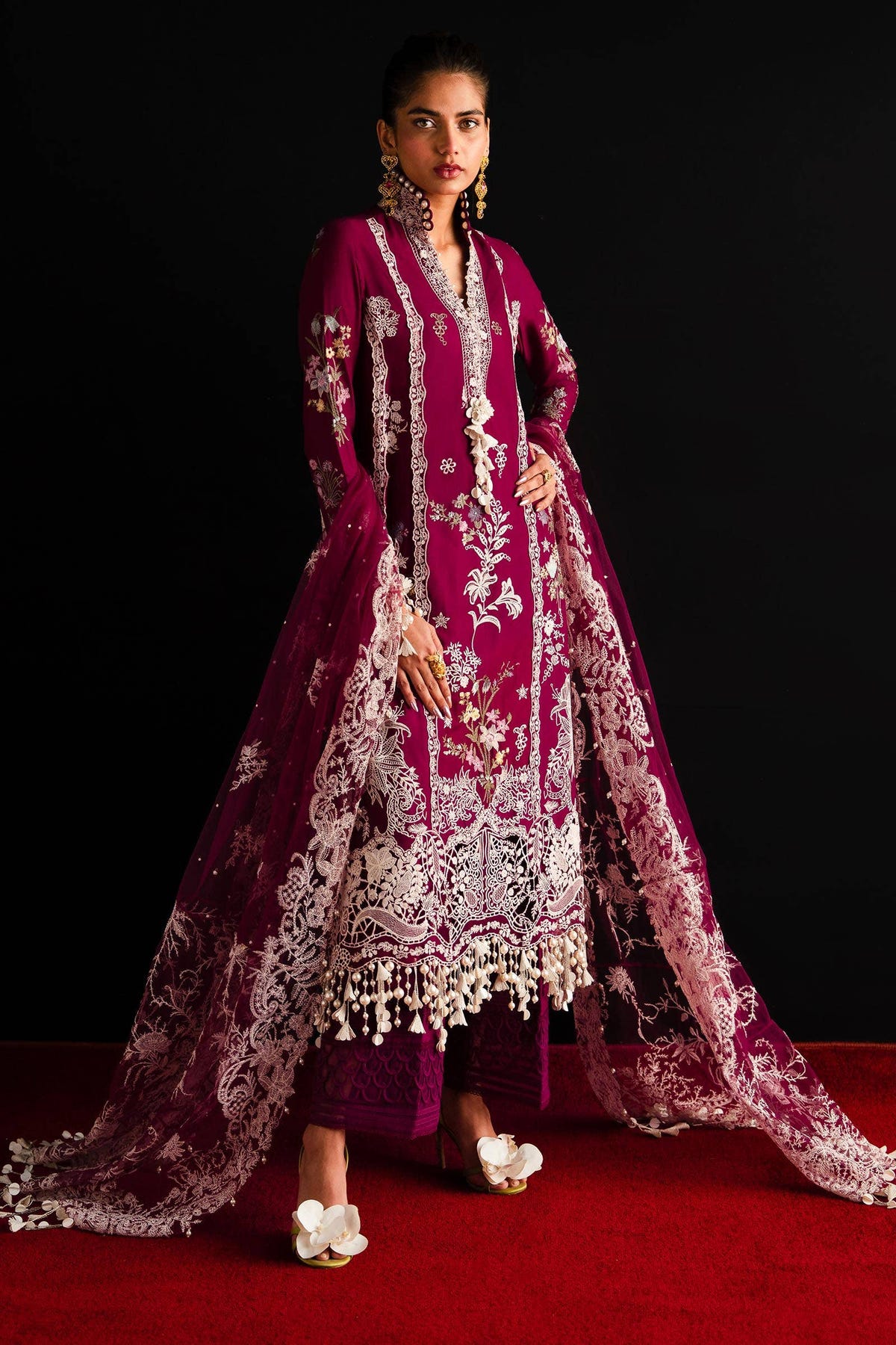 Sana Safinaz | Luxury Collection 24 | L241-007B-3CT -  Sana Safinaz Luxury - Original Designer Dress - House of Maryam