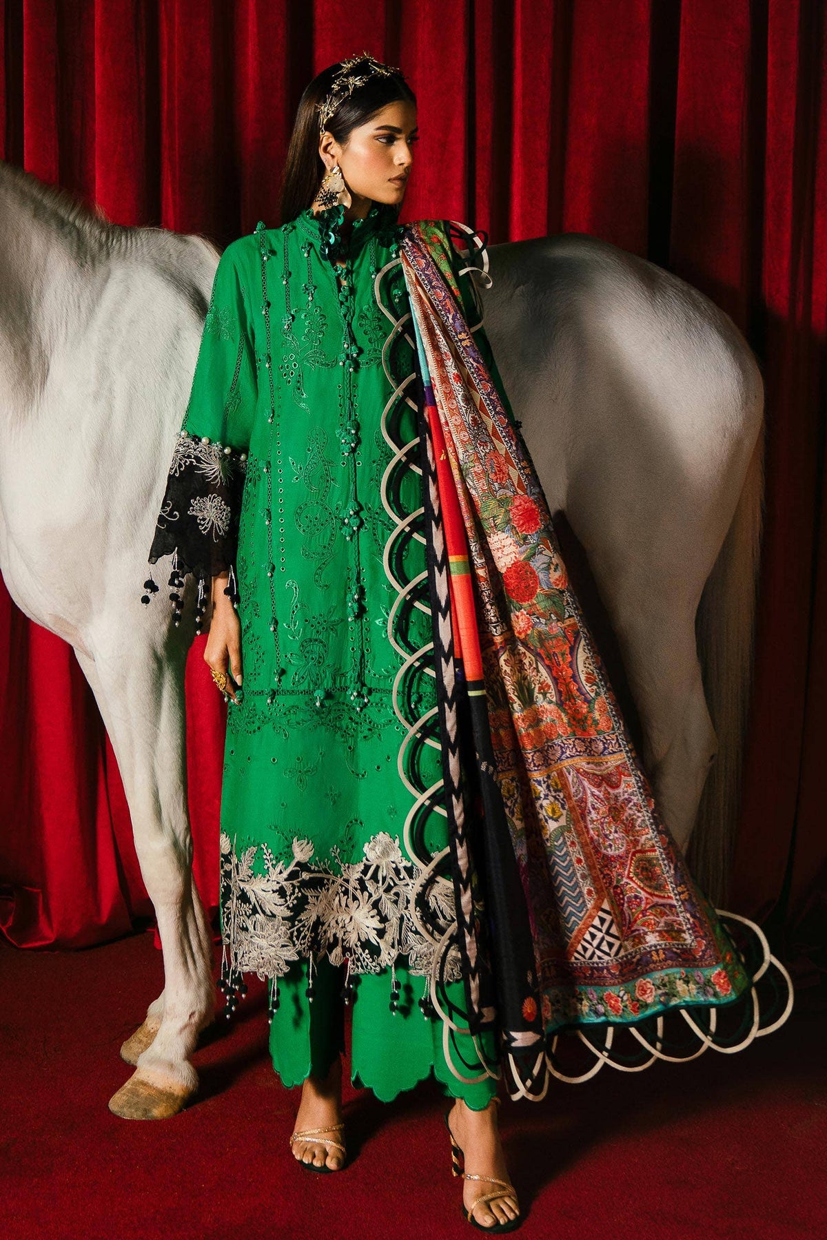Sana Safinaz | Luxury Collection 24 | L241-001B-3CL -  Sana Safinaz Luxury - Original Designer Dress - House of Maryam