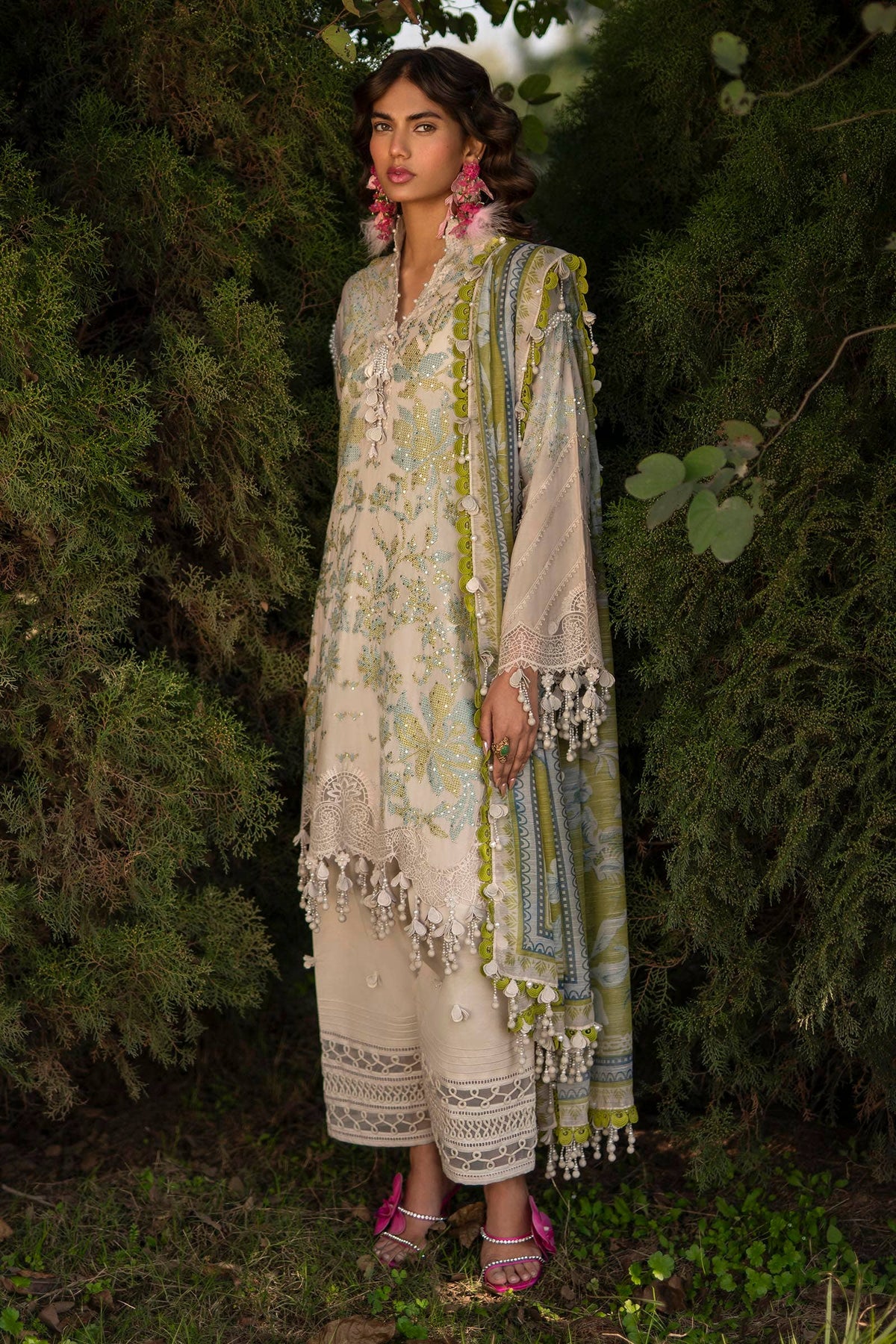 Sana Safinaz | Luxury Collection 24 | L241-008A-3CV -  Sana Safinaz Luxury - Original Designer Dress - House of Maryam