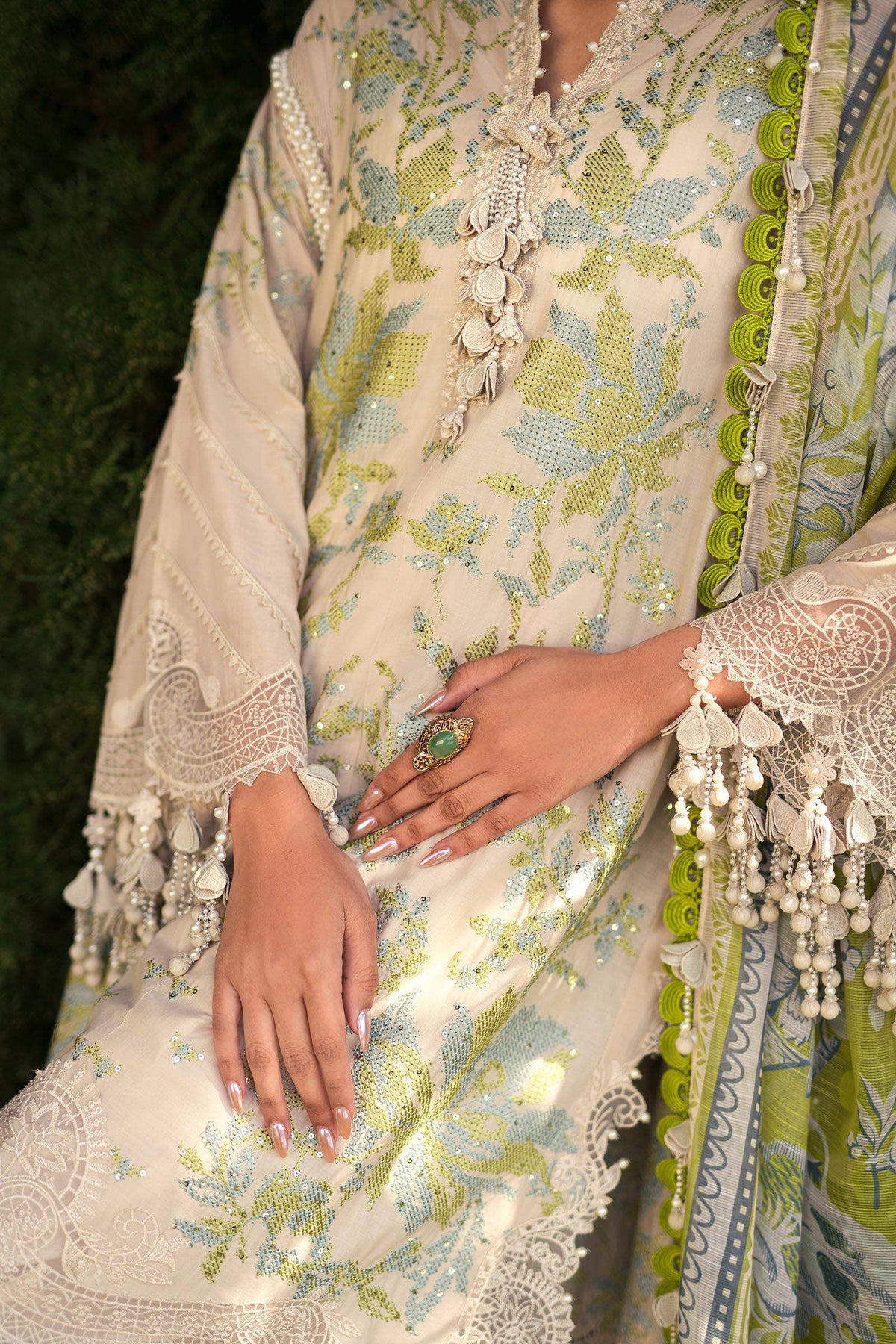 Sana Safinaz | Luxury Collection 24 | L241-008A-3CV -  Sana Safinaz Luxury - Original Designer Dress - House of Maryam
