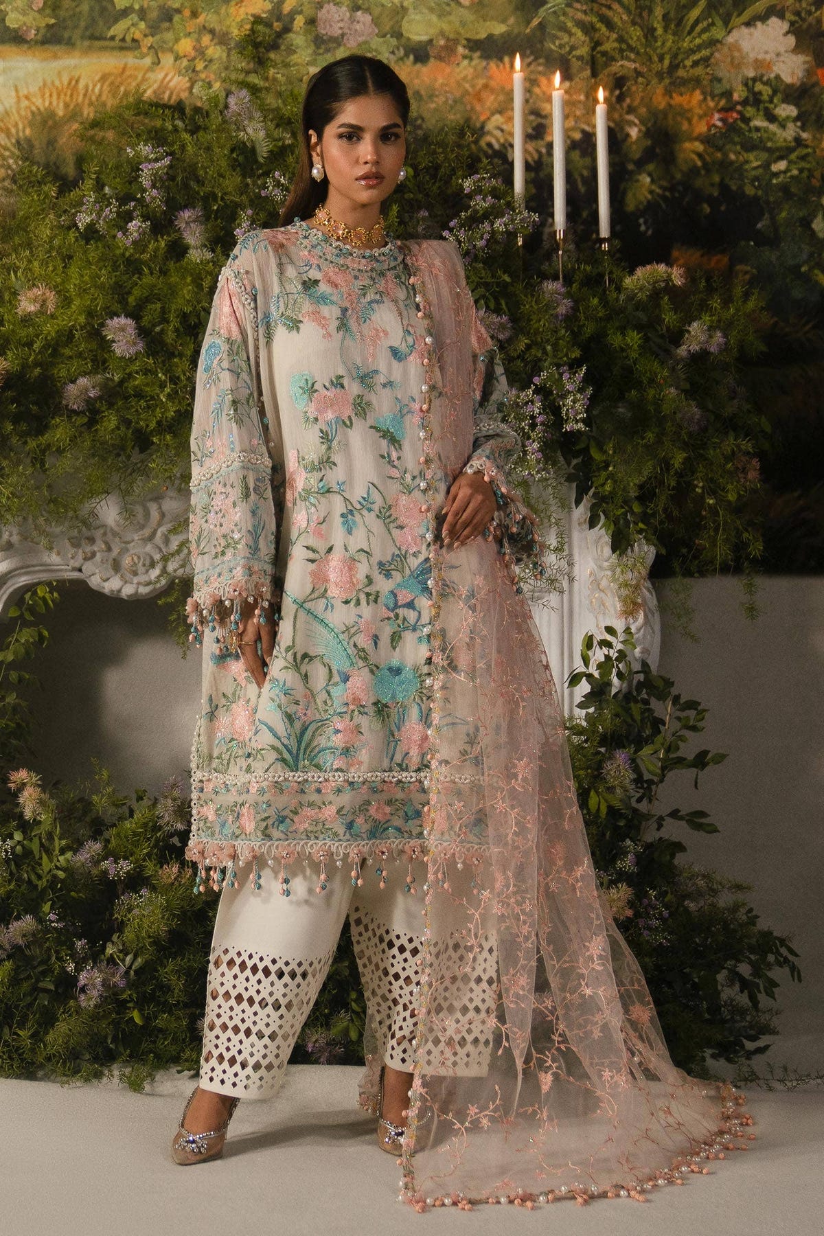 Sana Safinaz | Luxury Collection 24 | L241-009B-3CT -  Sana Safinaz Luxury - Original Designer Dress - House of Maryam