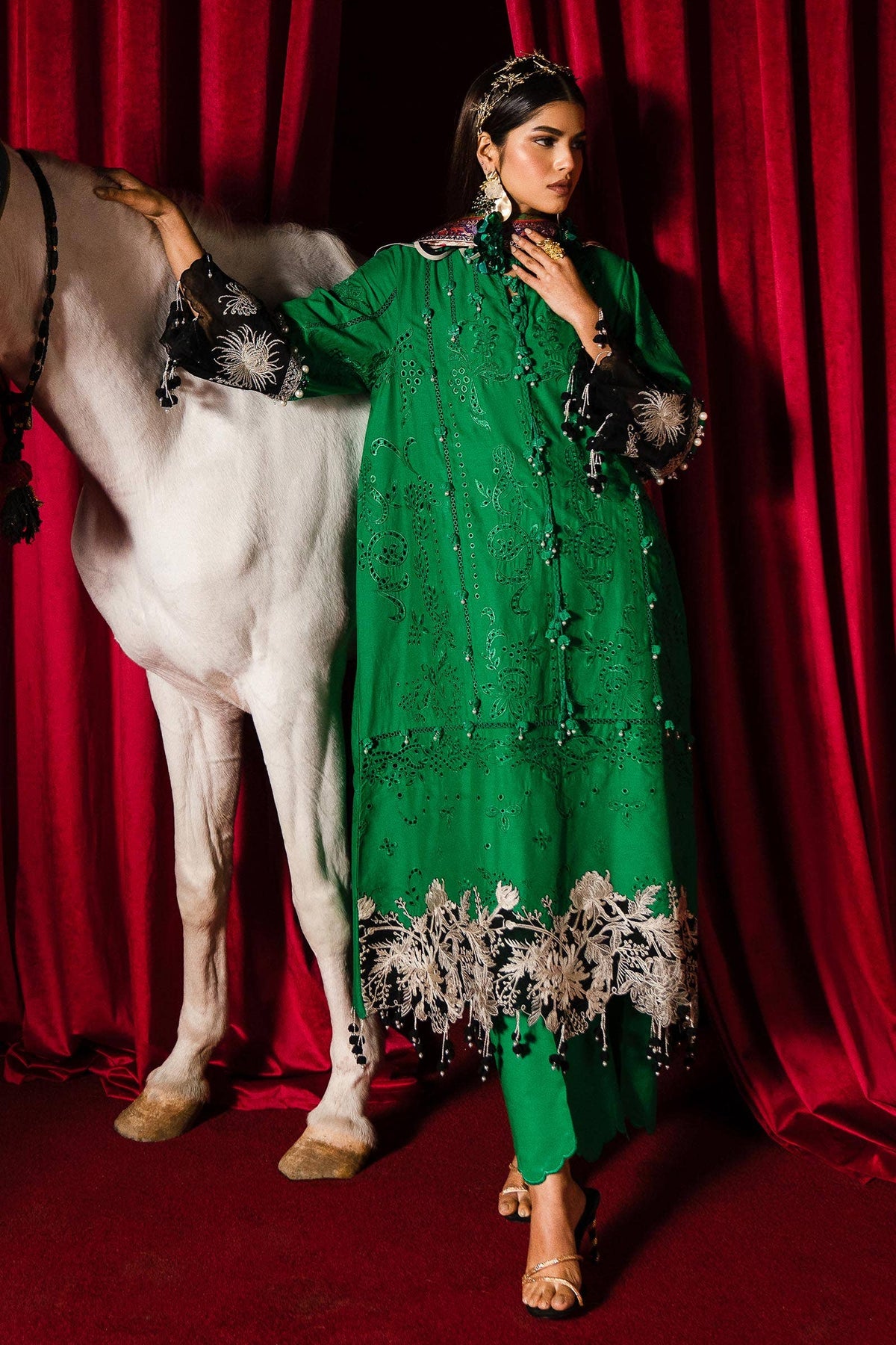 Sana Safinaz | Luxury Collection 24 | L241-001B-3CL -  Sana Safinaz Luxury - Original Designer Dress - House of Maryam