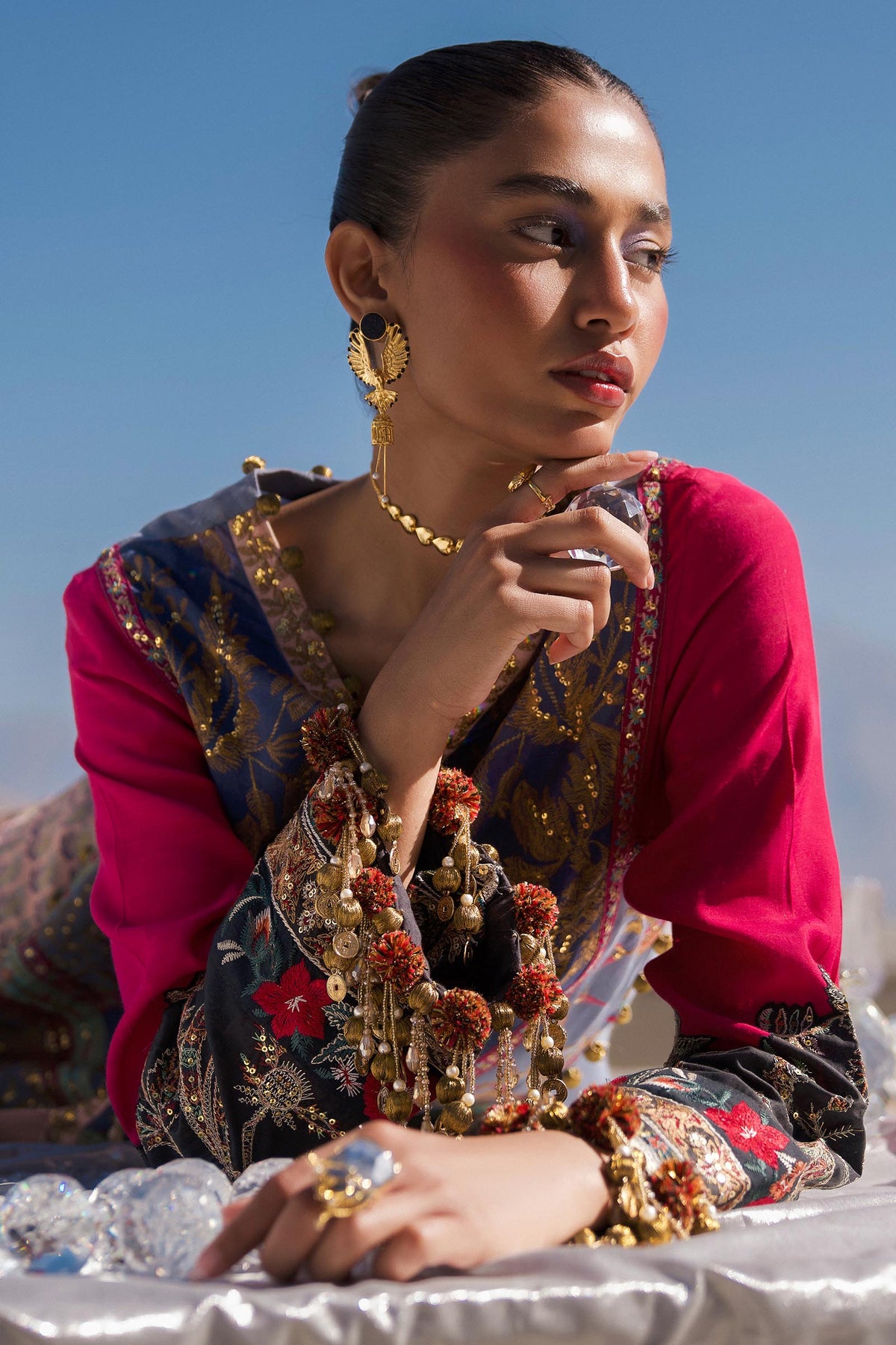 Sana Safinaz | Winter Shawl 24 | S241-004B-3CP -  Sana Safinaz Ladies Clothes - Original Designer Dress - House of Maryam