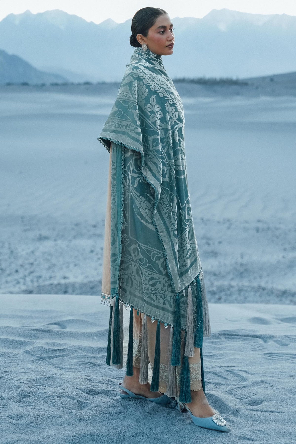 Sana Safinaz | Winter Shawl 24 | S241-005B-3CP -  Sana Safinaz Ladies Clothes - Original Designer Dress - House of Maryam