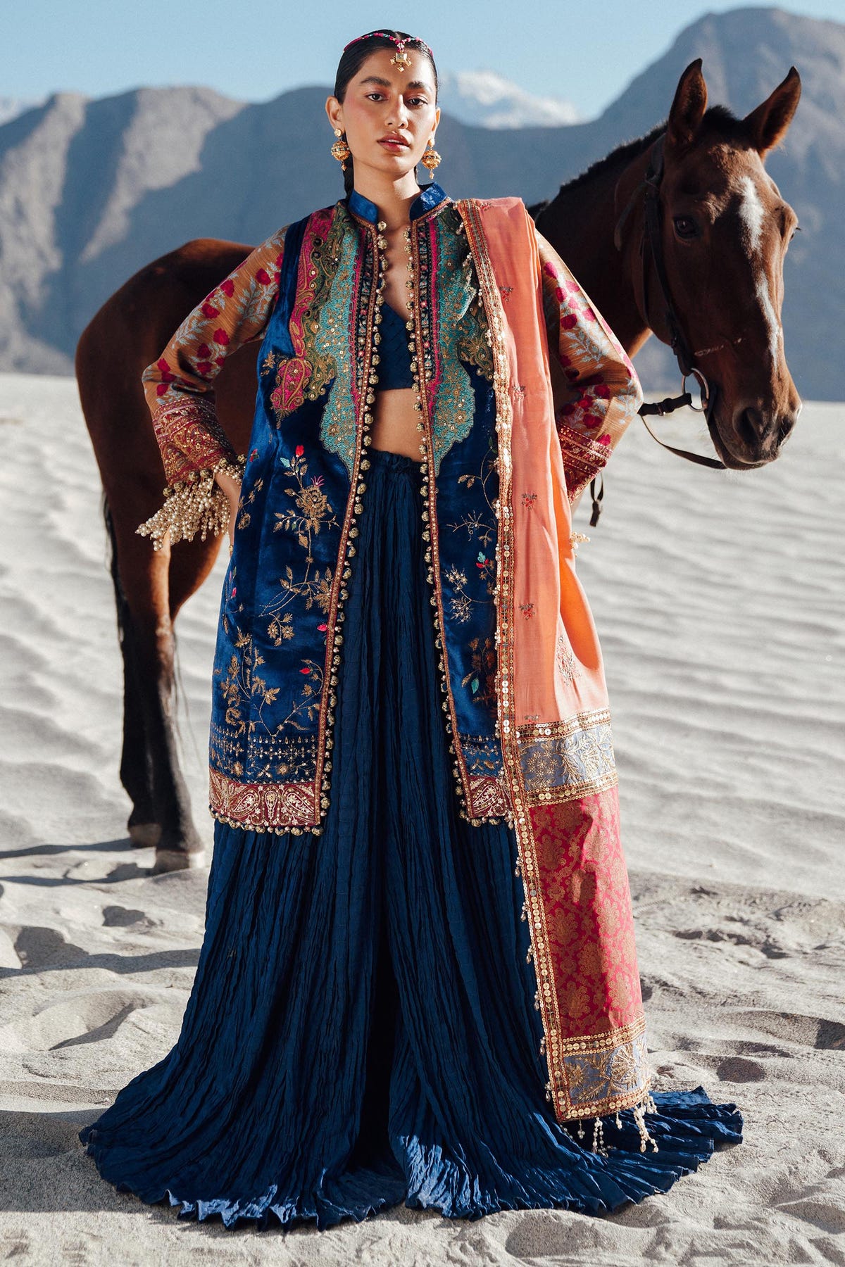 Sana Safinaz | Winter Shawl 24 | Velvet V241-001-3CP -  Sana Safinaz Ladies Clothes - Original Designer Dress - House of Maryam