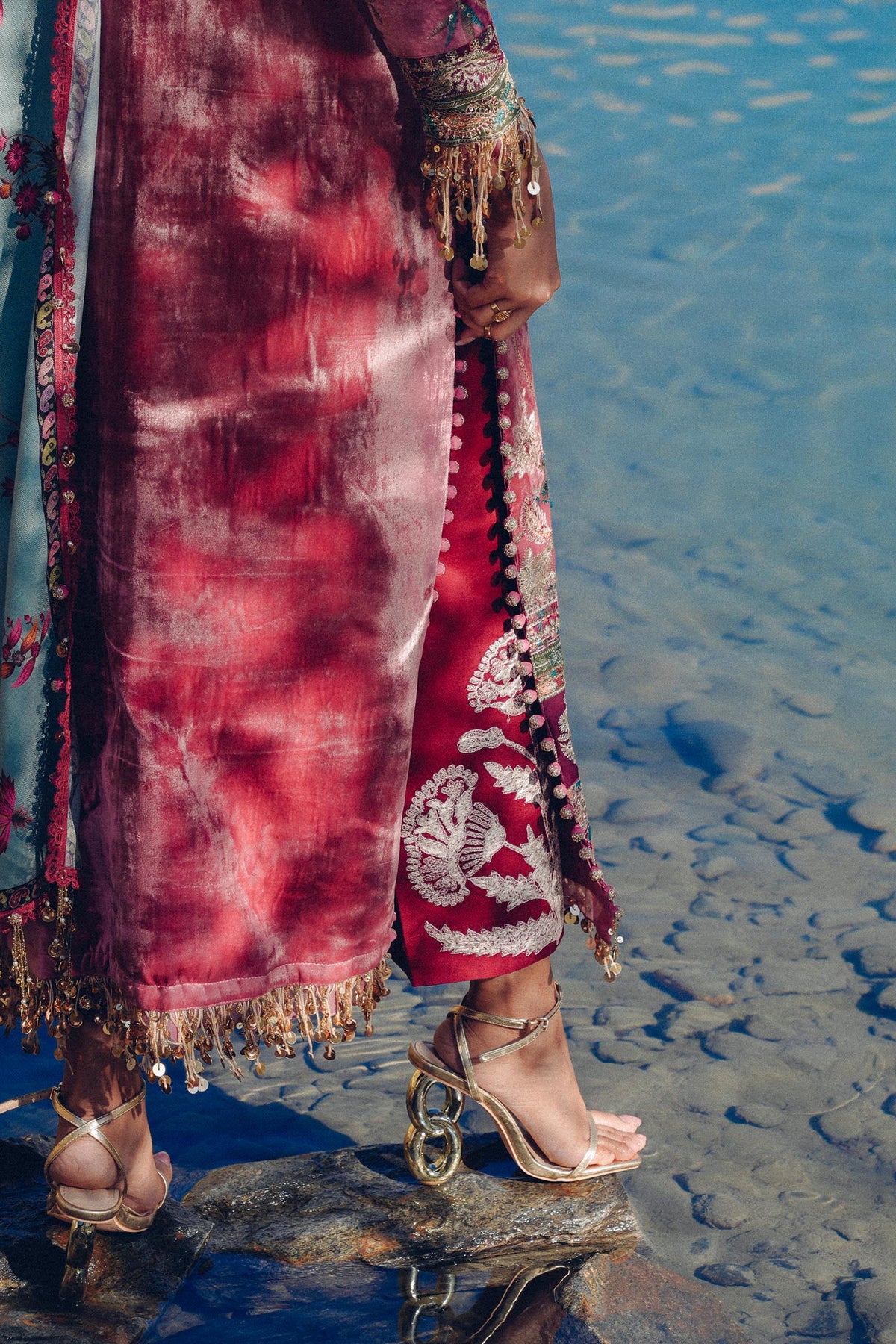 Sana Safinaz | Winter Shawl 24 | Velvet V241-005-3CP -  Sana Safinaz Ladies Clothes - Original Designer Dress - House of Maryam