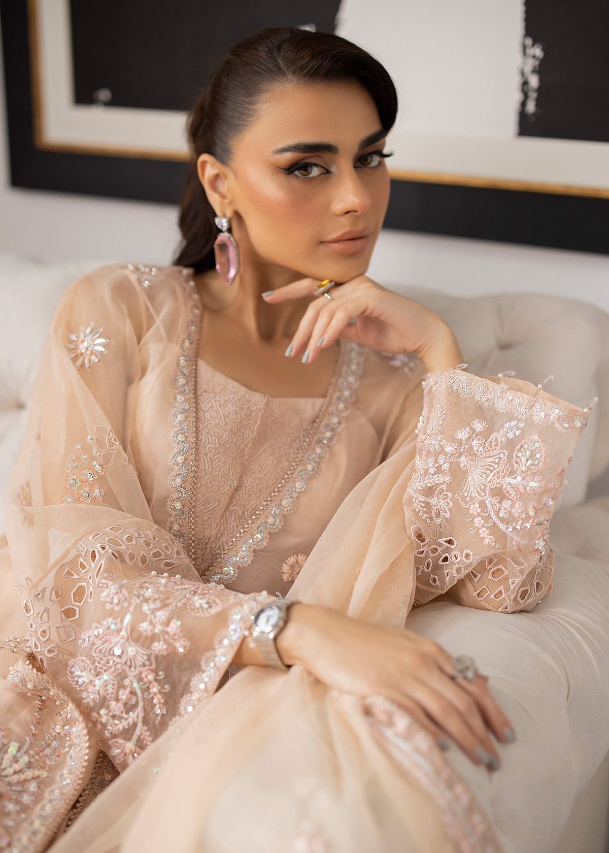 Sardinia | La More 24 | Peach Blossom -  Sardinia Ladies Clothes - Original Designer Dress - House of Maryam