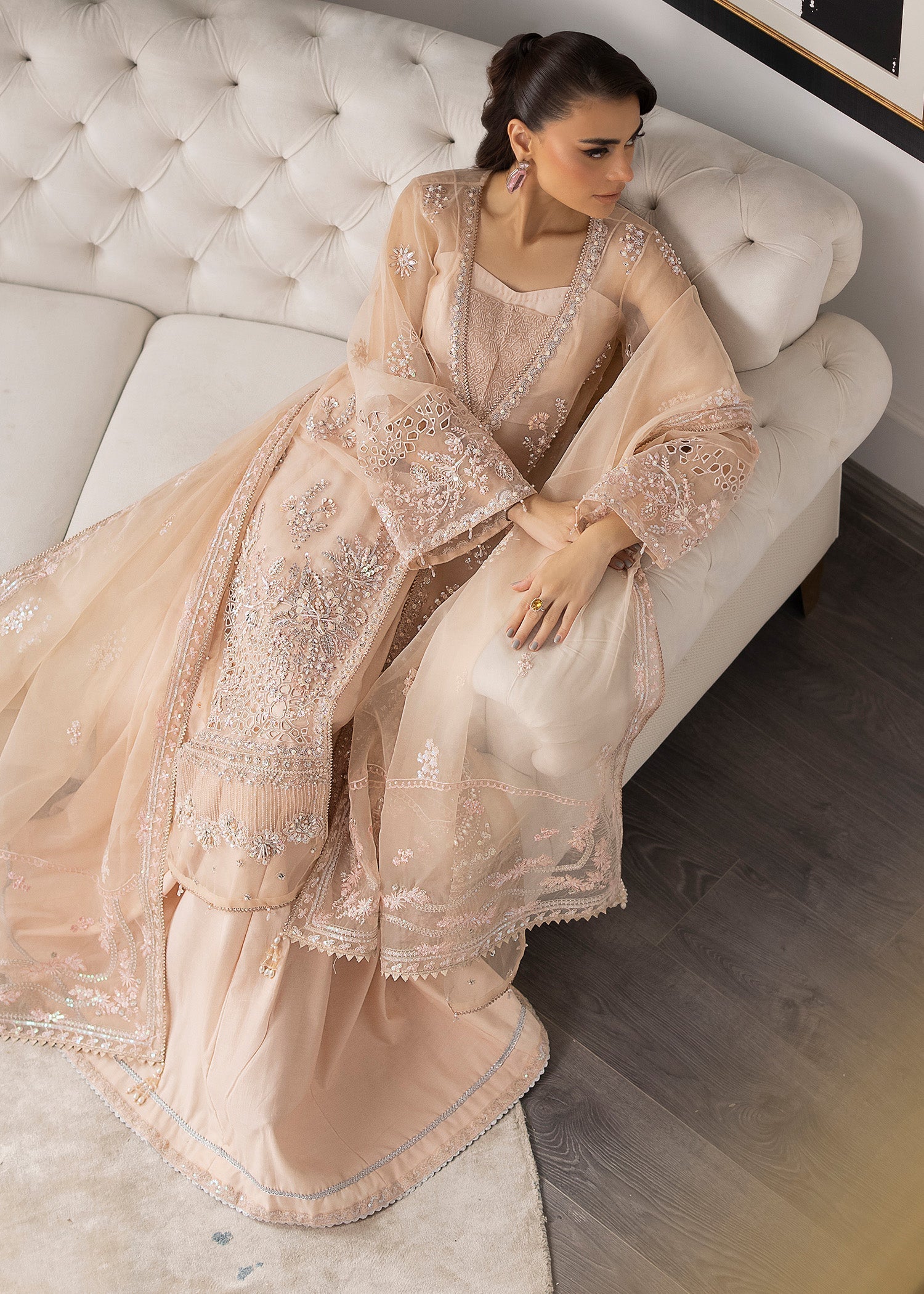 Sardinia | La More 24 | Peach Blossom by Designer Sardinia - House of Maryam - Pakistani Designer Ethnic Wear in {{ shop.shopifyCountryName }}