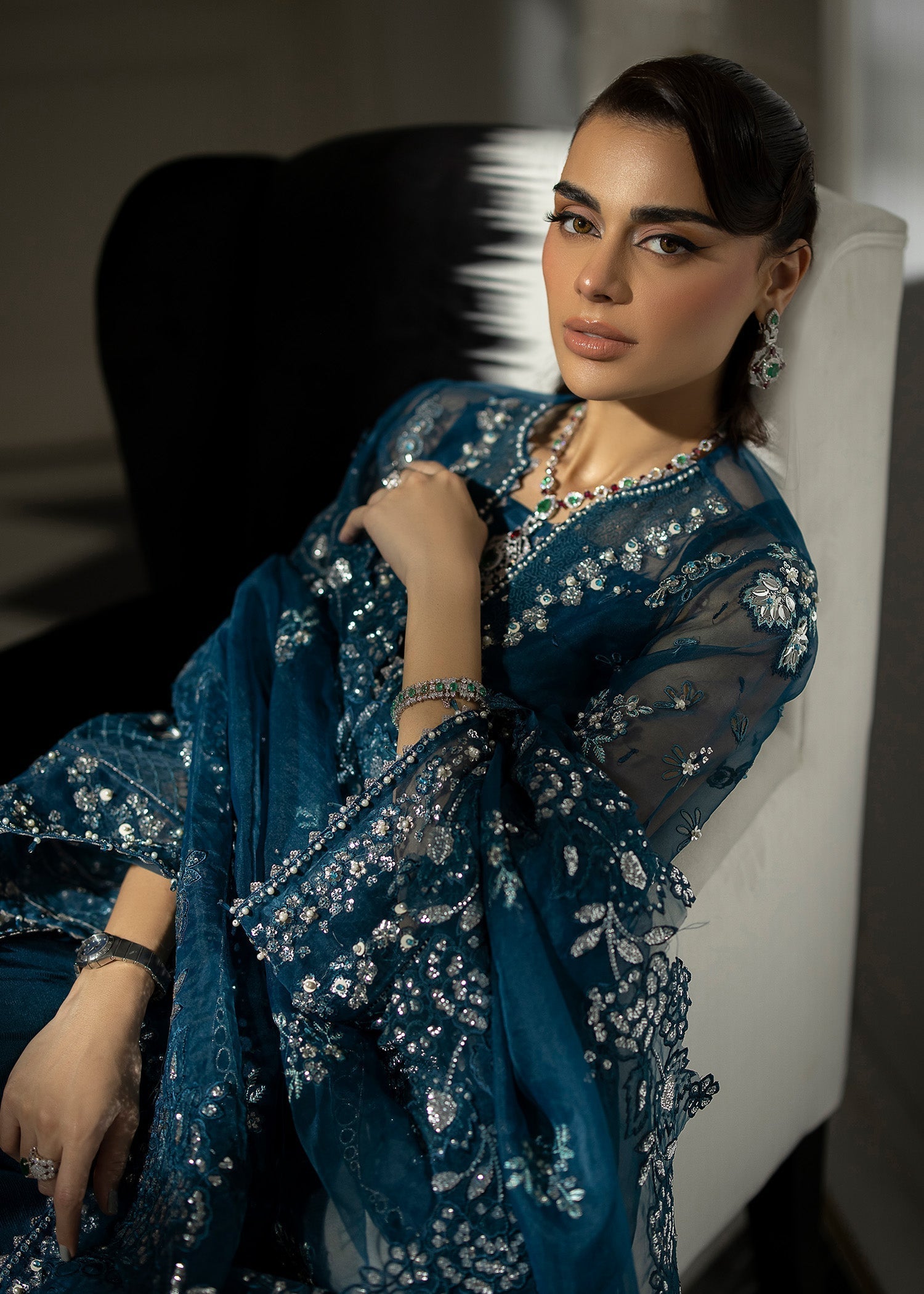 Sardinia | La More 24 | Blue Mirage by Designer Sardinia - House of Maryam - Pakistani Designer Ethnic Wear in {{ shop.shopifyCountryName }}