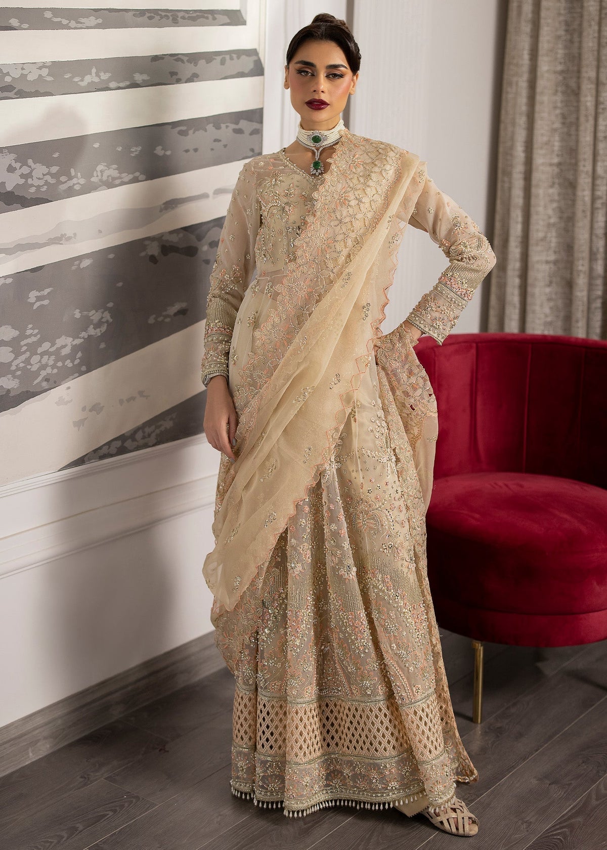 Sardinia | La More 24 | Golden Whisper -  Sardinia Ladies Clothes - Original Designer Dress - House of Maryam