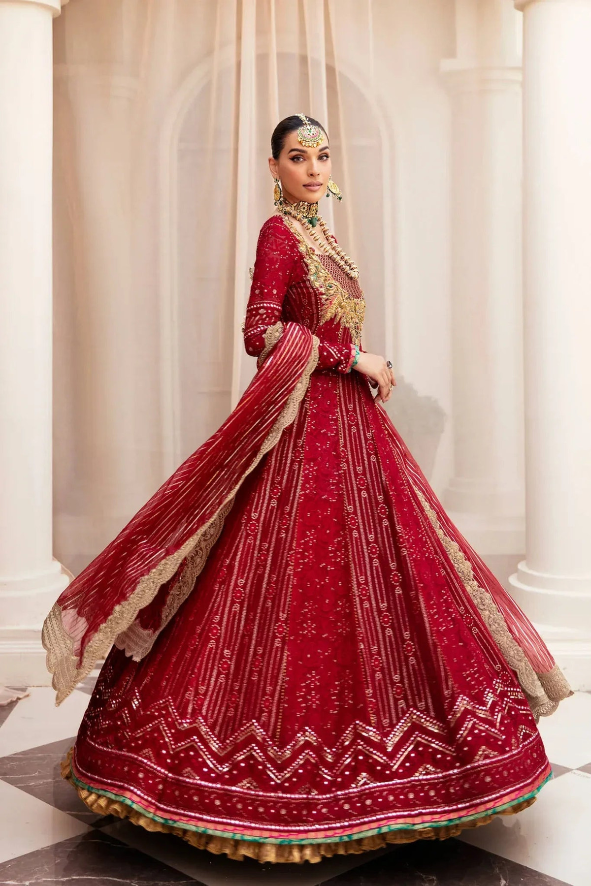 Musferah Saad | Symphony Wedding Formals | Scarlet Elegance, image 4