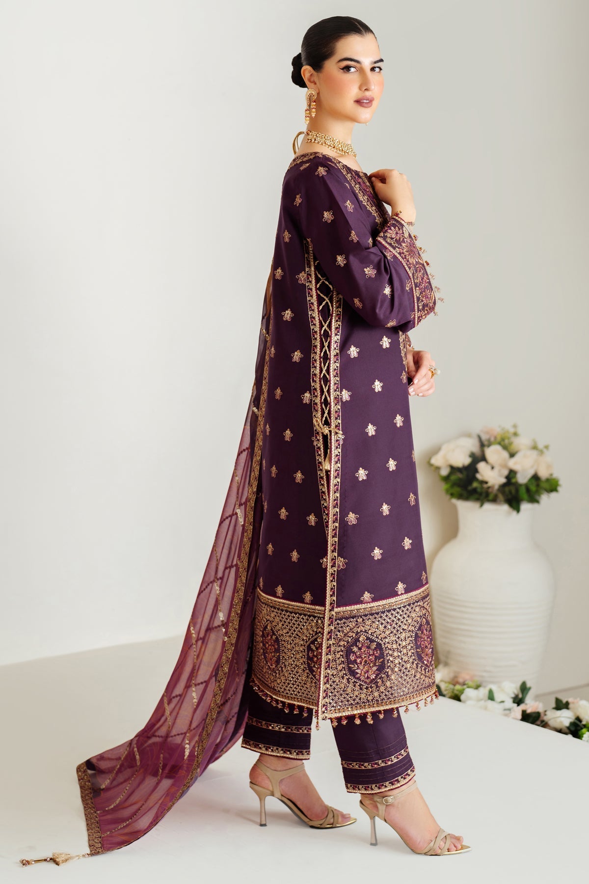 Alizeh | Luxury Raw Silk | AF-RS-05-SCARLET -  Alizeh Ladies Clothes - Original Designer Dress - House of Maryam