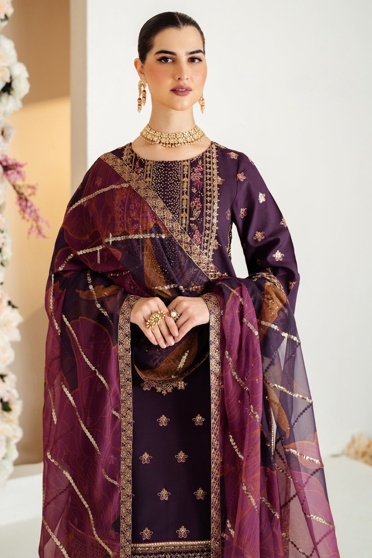 Alizeh | Luxury Raw Silk | AF-RS-05-SCARLET -  Alizeh Ladies Clothes - Original Designer Dress - House of Maryam