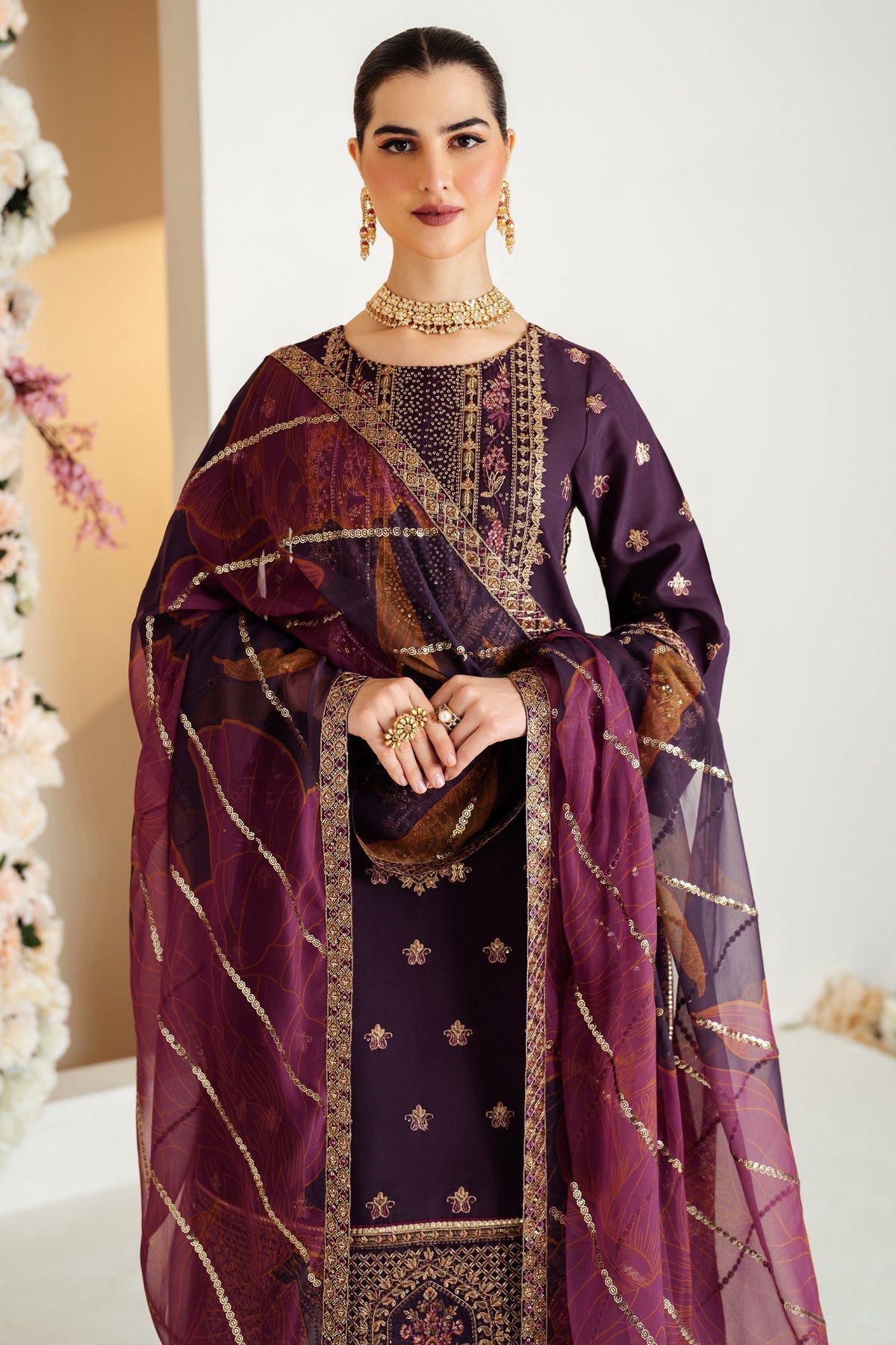 Alizeh | Luxury Raw Silk | AF-RS-05-SCARLET -  Alizeh Ladies Clothes - Original Designer Dress - House of Maryam