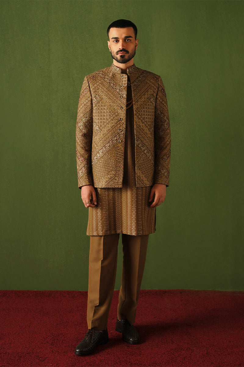 Republic By Omar Farooq | Bandhgala Suit | "Usher" Bandhgala Jacket -  Republic by Omar Farooq Bandhgala Suit - Original Designer Dress - House of Maryam