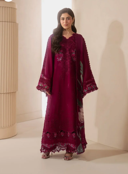 Elaf Premium | E Craft Chikankari 26 |EHC-4A GARNET