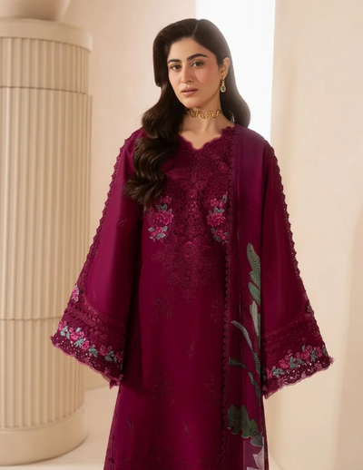 Elaf Premium | E Craft Chikankari 26 |EHC-4A GARNET
