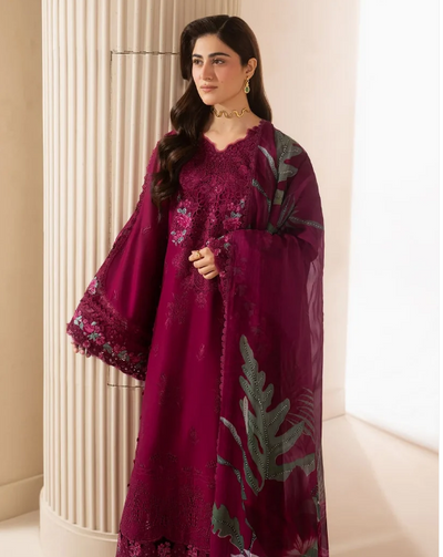 Elaf Premium | E Craft Chikankari 26 |EHC-4A GARNET