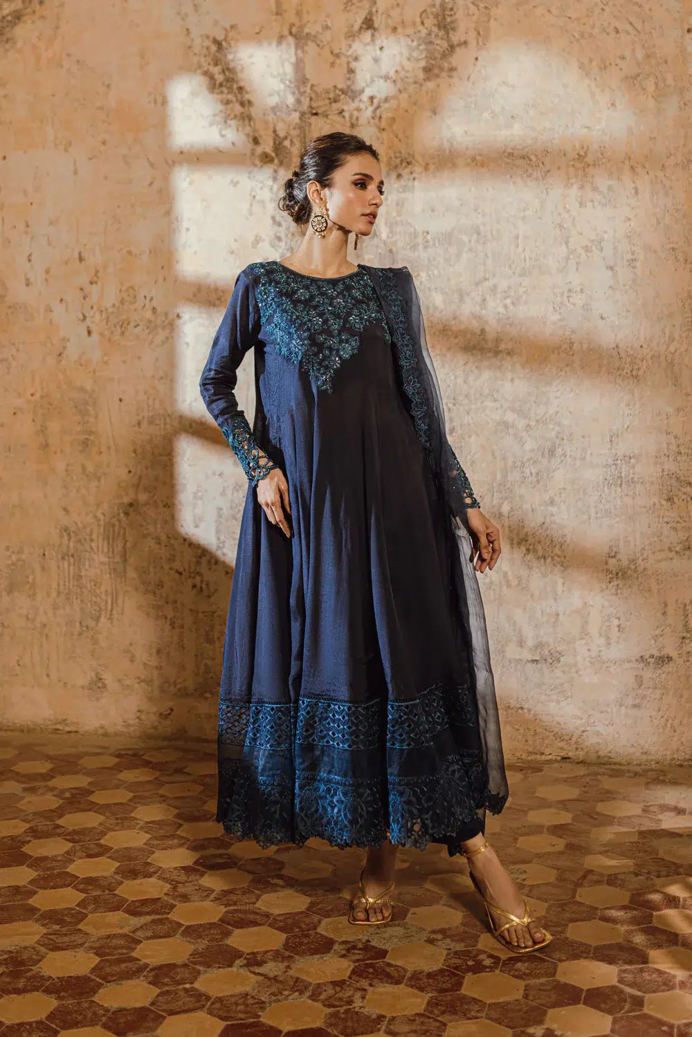 Azure | Embroidered Formals | Sea Bliss -  Azure Formal - Original Designer Dress - House of Maryam