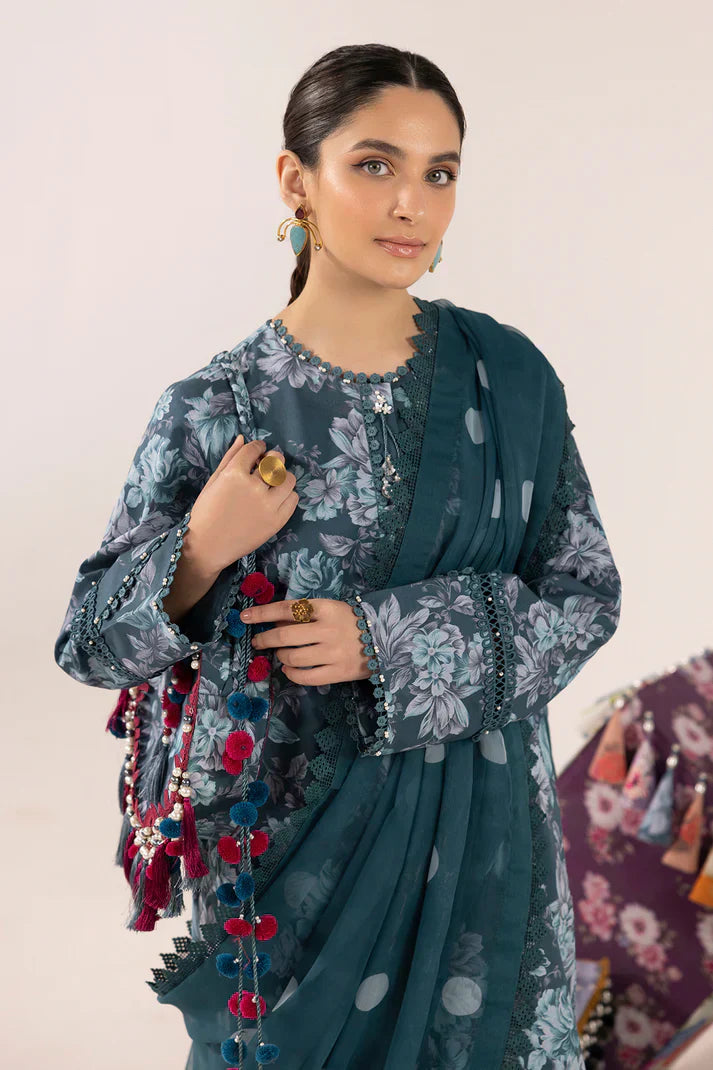 Alizeh | Sheen Lawn Prints 24 | Sea Mist by Designer Alizeh - House of Maryam - Pakistani Designer Ethnic Wear in {{ shop.shopifyCountryName }}