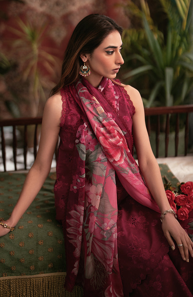 Seran | Afsanah Lawn 24 | Ruby -  Seran Luxury - Original Designer Dress - House of Maryam