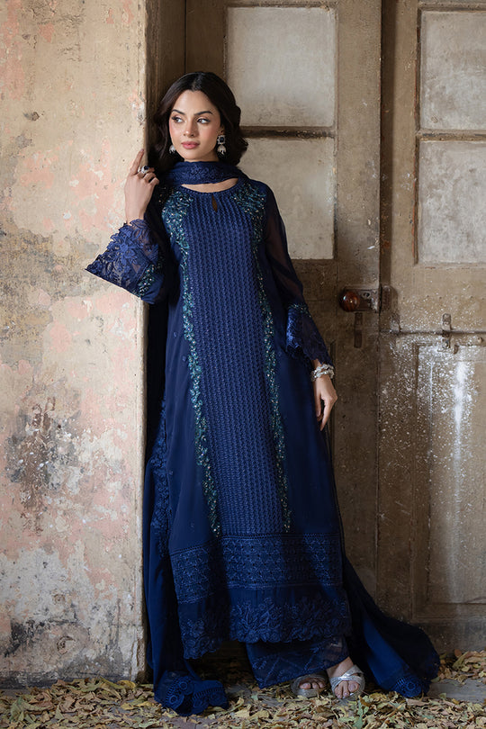 Azure | Ensembles Embroidered Formals | Serene Sapphire -  Azure Ladies Clothes - Original Designer Dress - House of Maryam
