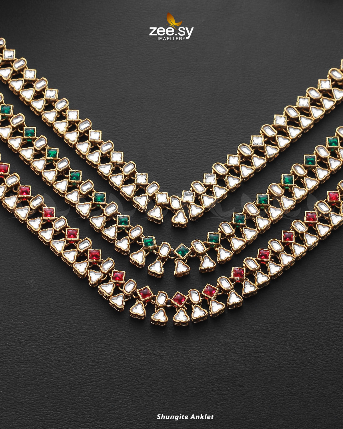Shungite Anklet -  Zeesy Anklets - Original Designer Dress - House of Maryam
