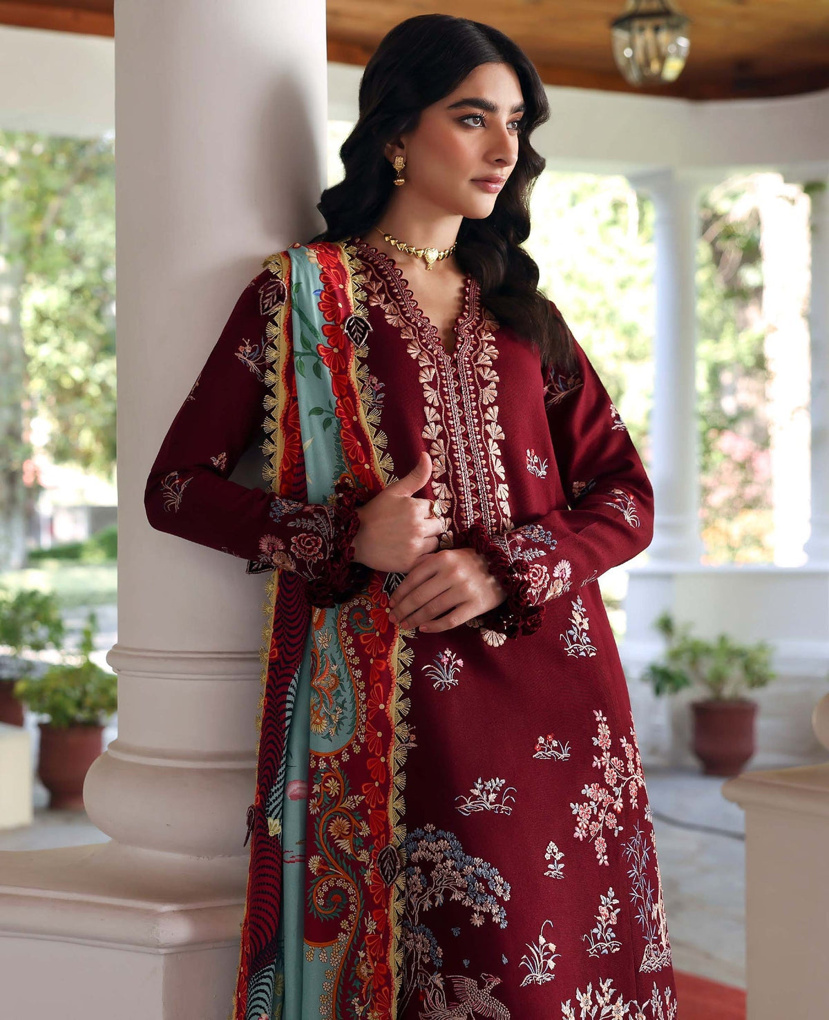 Republic Womenswear | Amaris Luxury Shawl 25 | Sienna-2