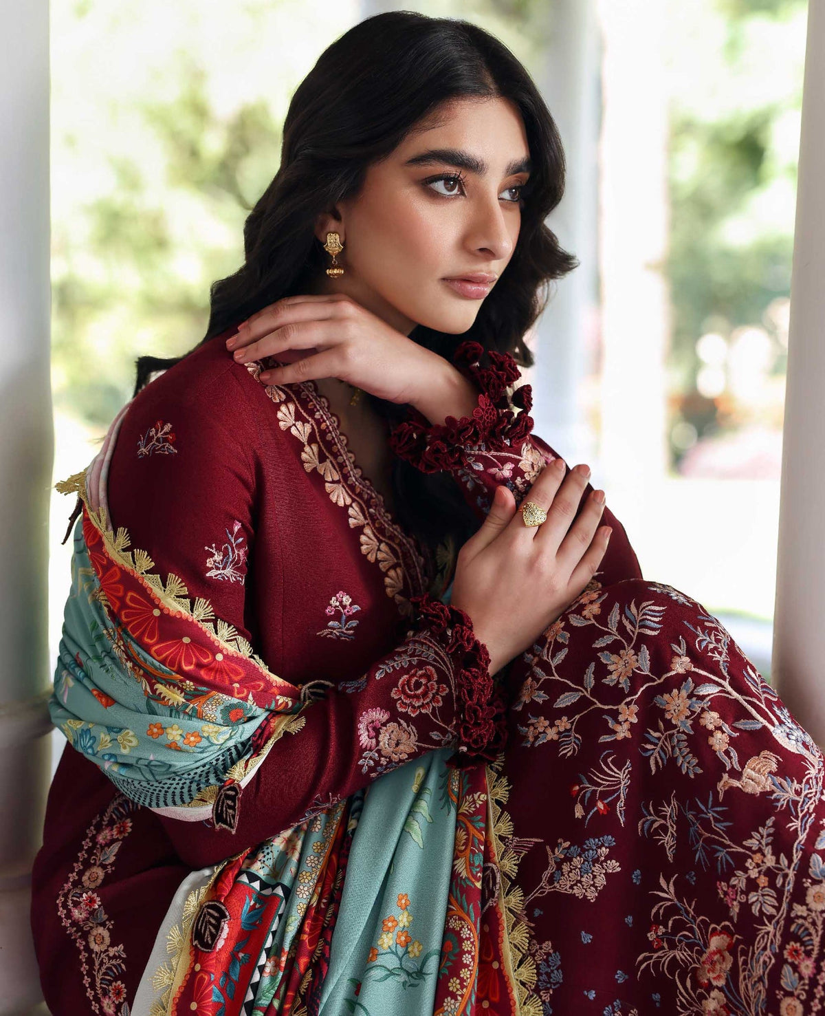 Republic Womenswear | Amaris Luxury Shawl 25 | Sienna-7