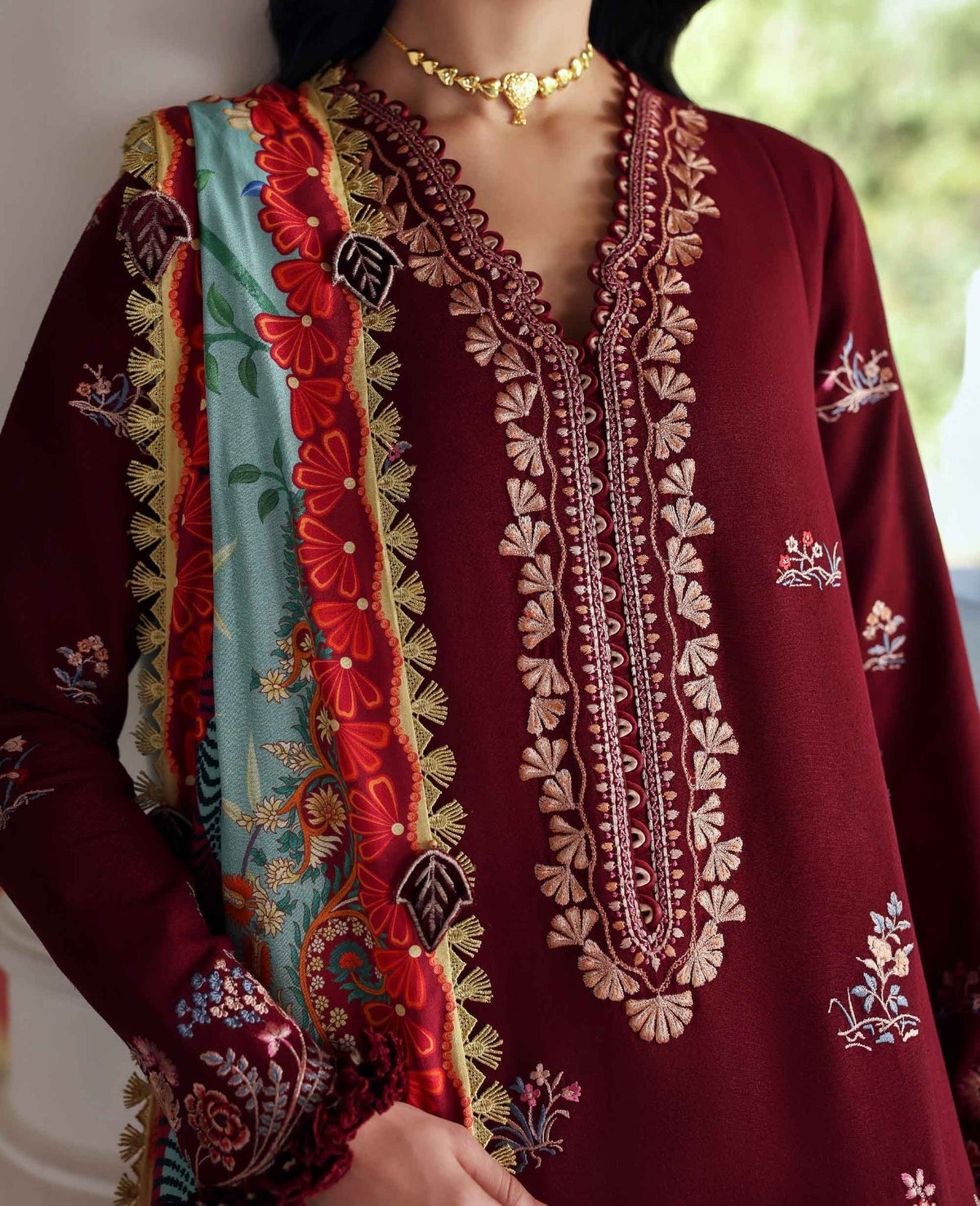 Republic Womenswear | Amaris Luxury Shawl 25 | Sienna-3