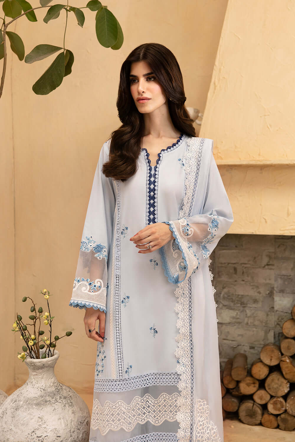 Azure | Luxury Lawn 26 | Skyline Serenity-2