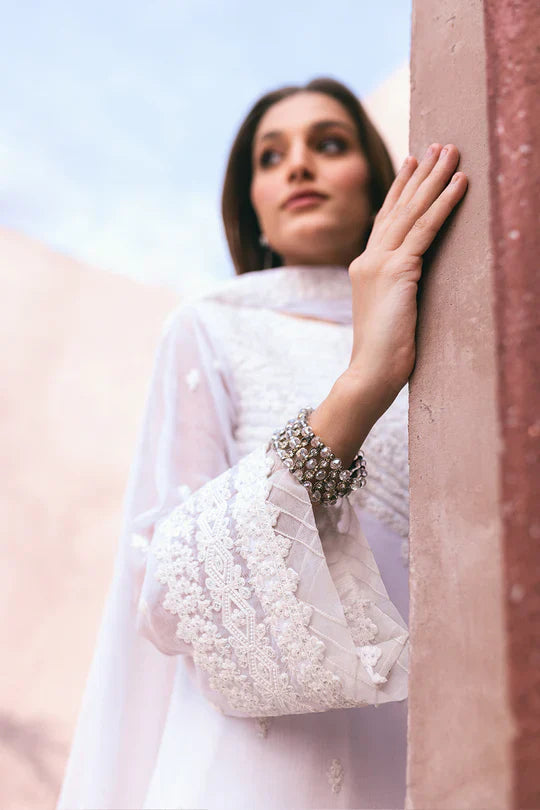 Azure | Embroidered Ensembles 3 Pcs | Snow Haze -  Azure Formal - Original Designer Dress - House of Maryam
