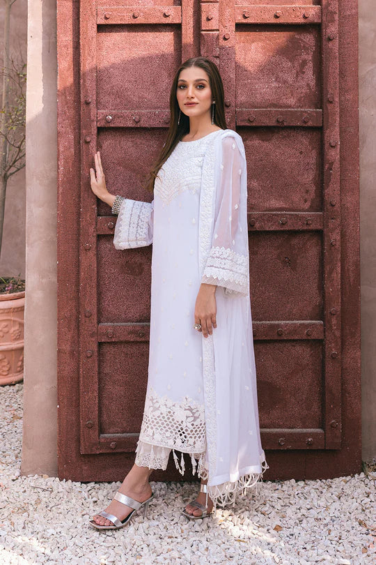 Azure | Embroidered Ensembles 3 Pcs | Snow Haze -  Azure Formal - Original Designer Dress - House of Maryam