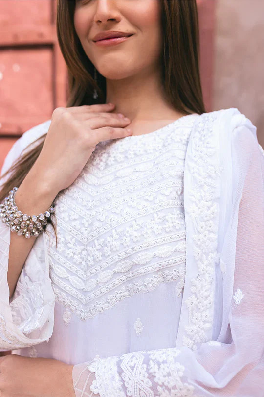 Azure | Embroidered Ensembles 3 Pcs | Snow Haze -  Azure Formal - Original Designer Dress - House of Maryam