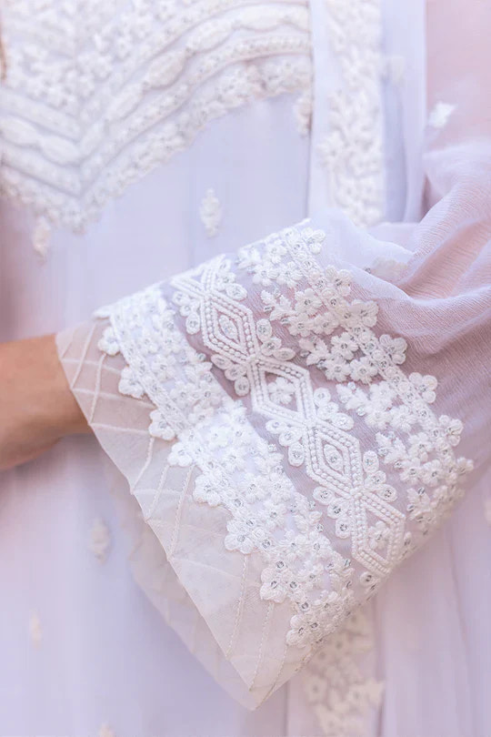 Azure | Embroidered Ensembles 3 Pcs | Snow Haze -  Azure Formal - Original Designer Dress - House of Maryam