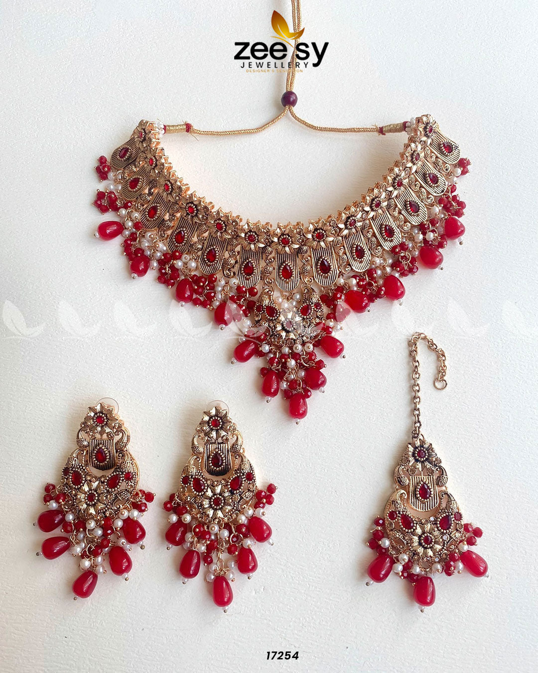 Solitaire Necklace -  Zeesy Necklace Sets - Original Designer Dress - House of Maryam
