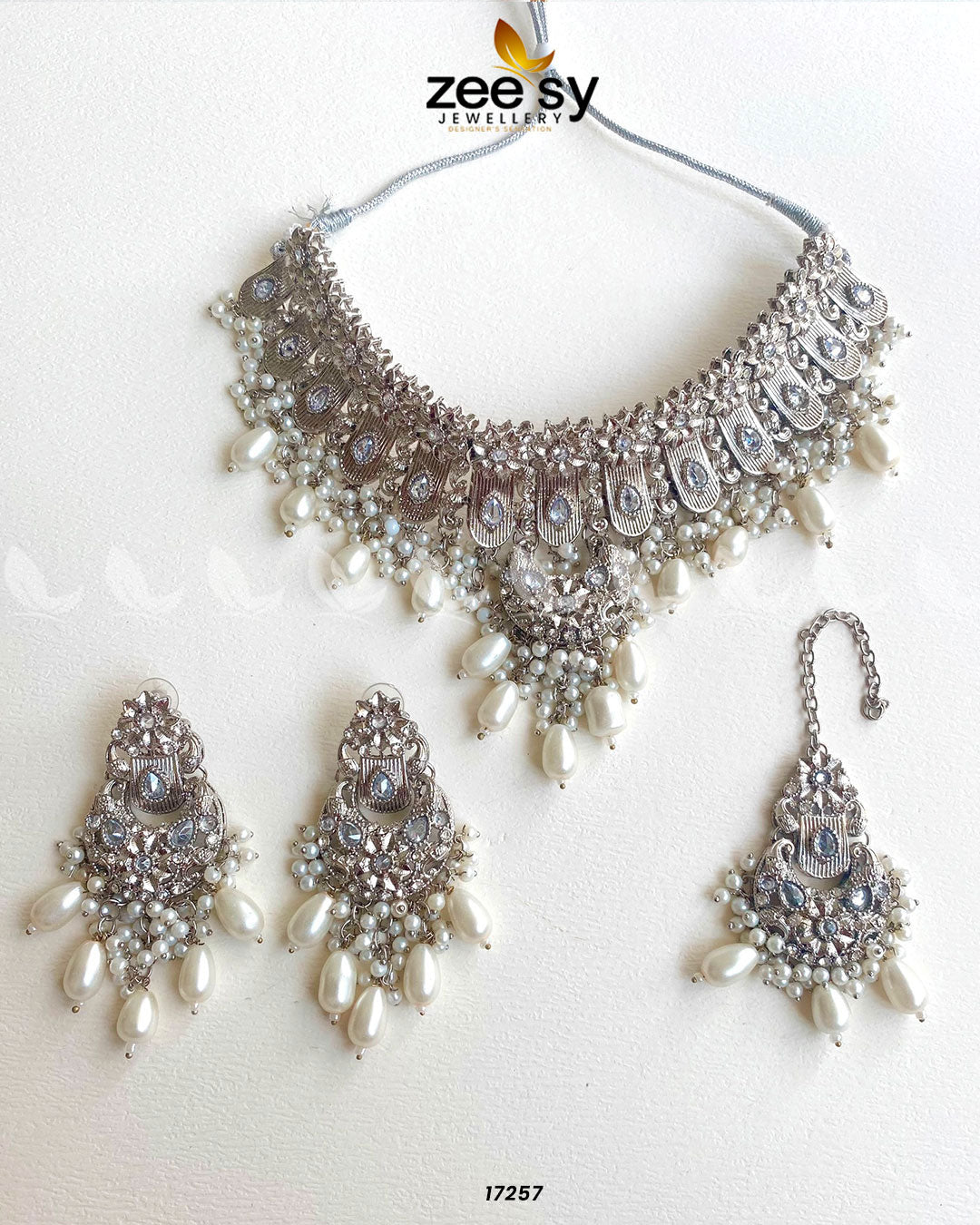 Solitaire Necklace -  Zeesy Necklace Sets - Original Designer Dress - House of Maryam