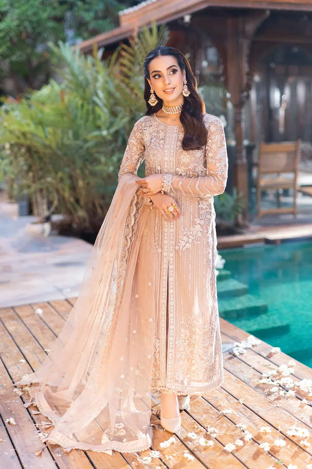 Azure | Embroidered Formals | Star Dazzle -  Azure Formal - Original Designer Dress - House of Maryam