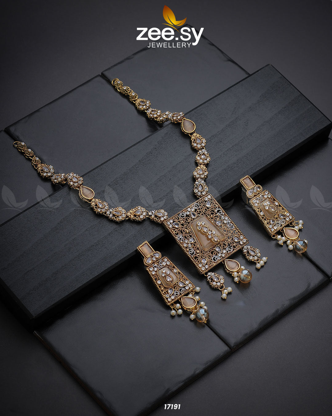 Stellar Gemstones -  Zeesy Necklace Sets - Original Designer Dress - House of Maryam