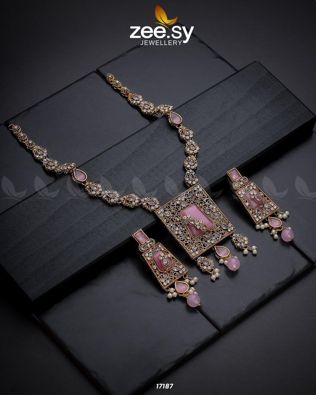 Stellar Gemstones -  Zeesy Necklace Sets - Original Designer Dress - House of Maryam