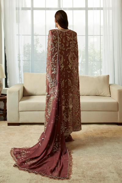 Suffuse Ana boysenberry draped saree with cape, photo 2