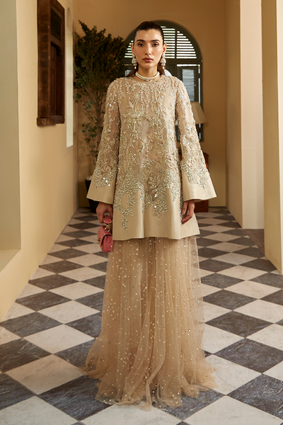 Suffuse Irene embellished short shirt and sharara