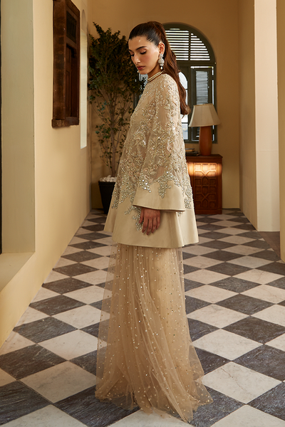 Suffuse Irene embellished short shirt and sharara, photo 2
