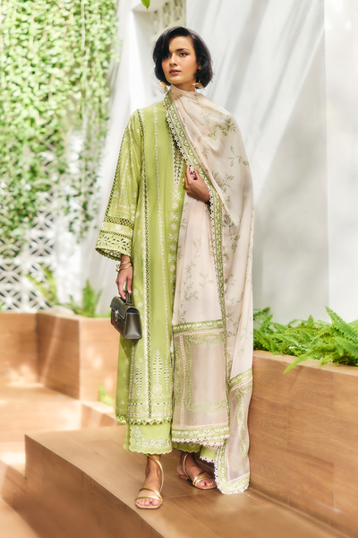 Suffuse Hessa parrot green jacquard kurta and culottes, photo 4
