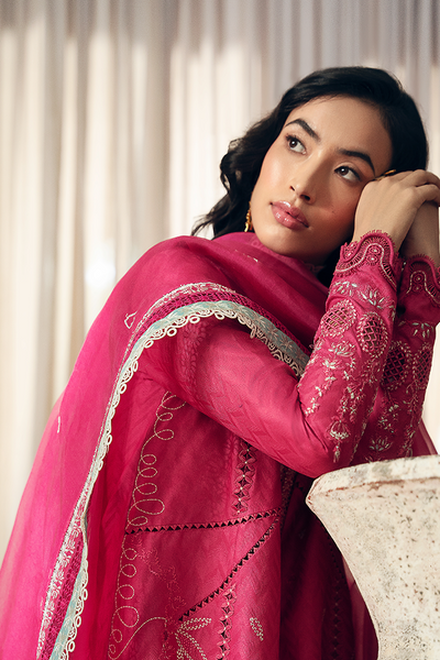 Suffuse Ruvina coral pink embroidered jacquard suit, photo 4